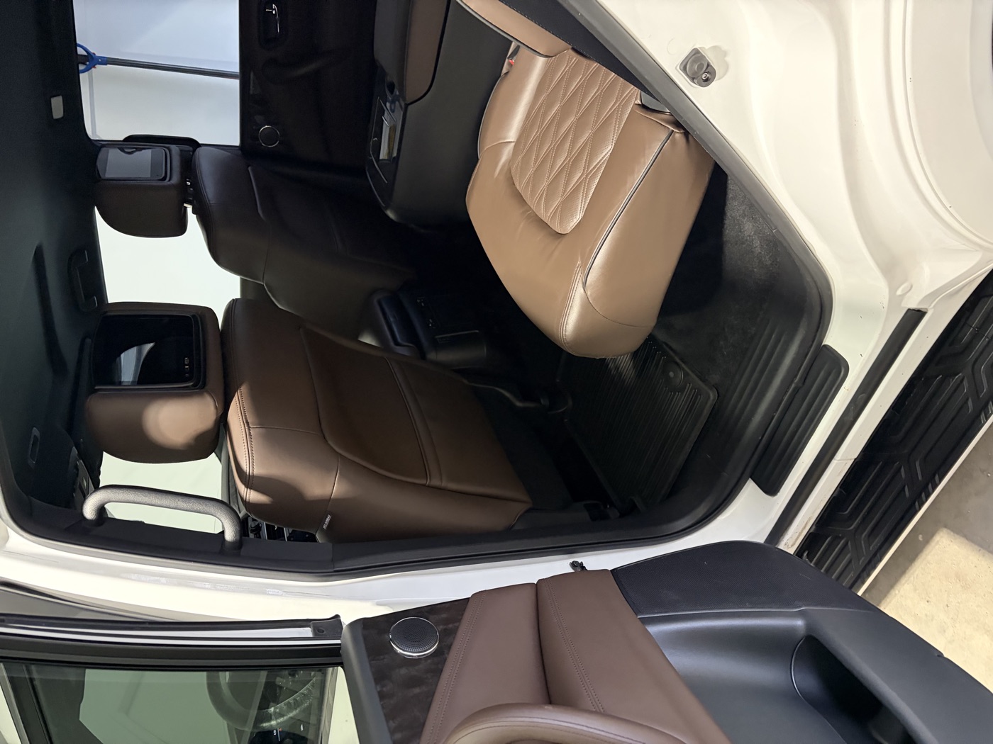 Nissan Armada interior after detailing — close up