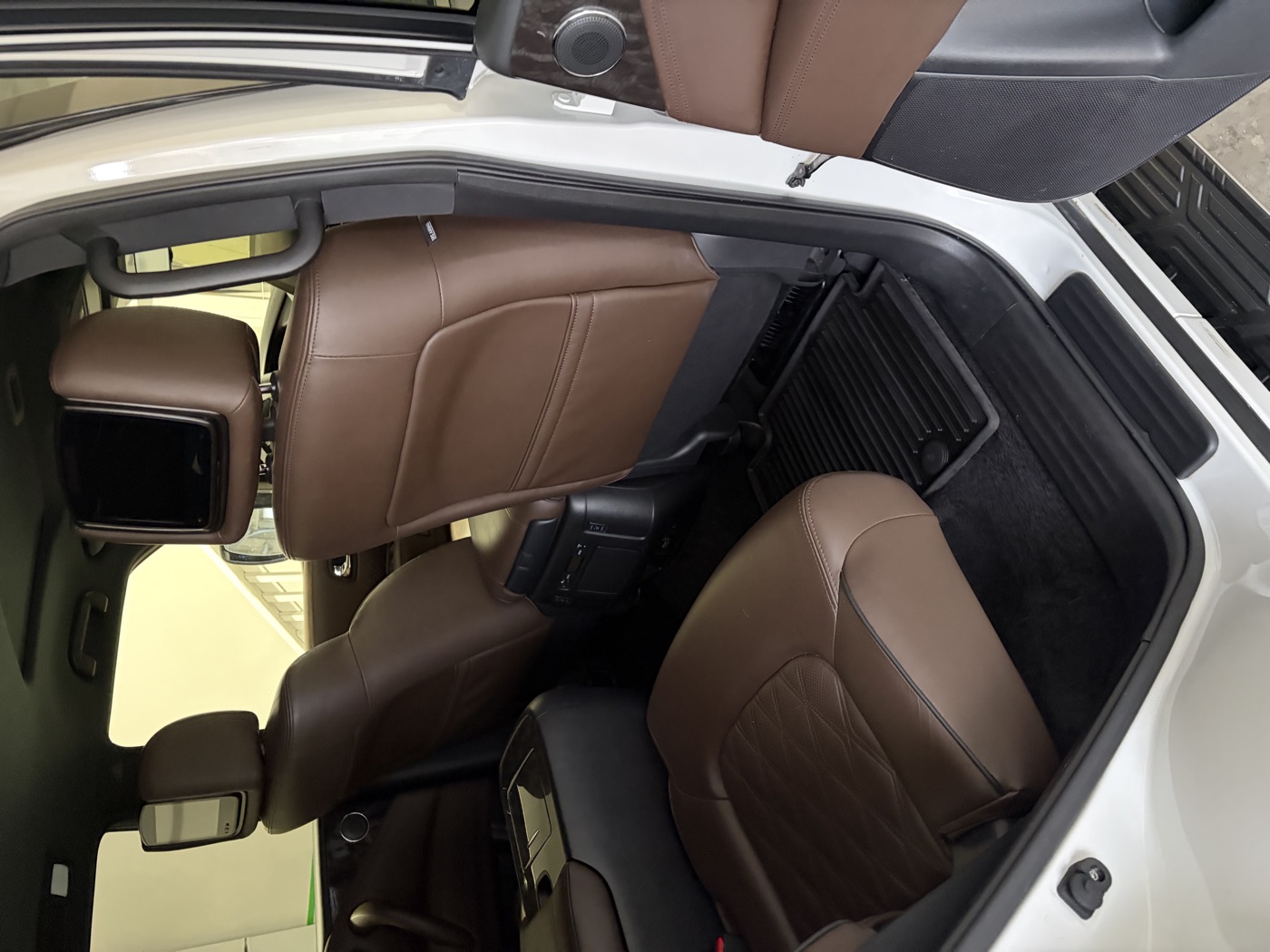 Nissan Armada interior after detailing — close up
