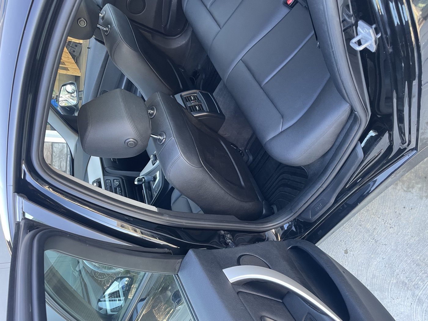 BMW 3 Series interior after detailing — close up