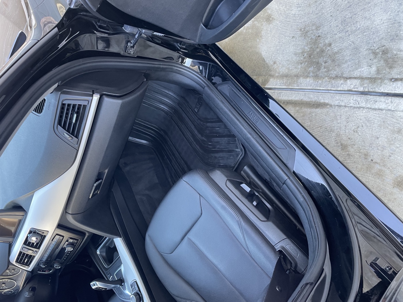 BMW 3 Series interior after detailing — close up