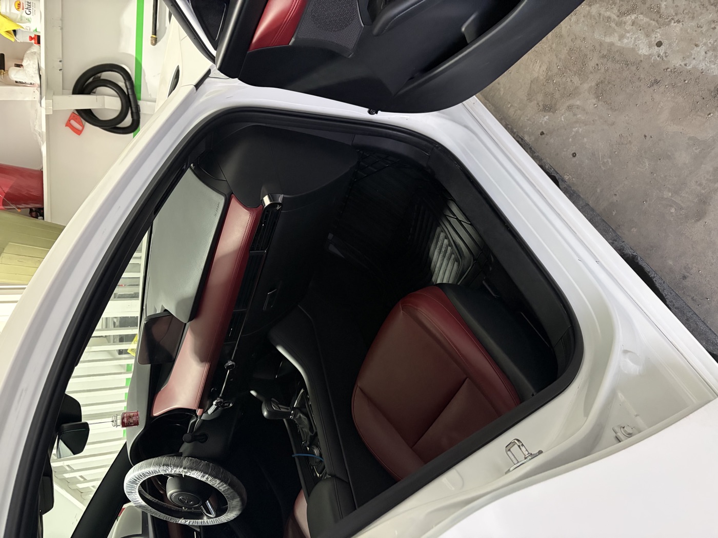 Mazda 3 interior after detailing — close up