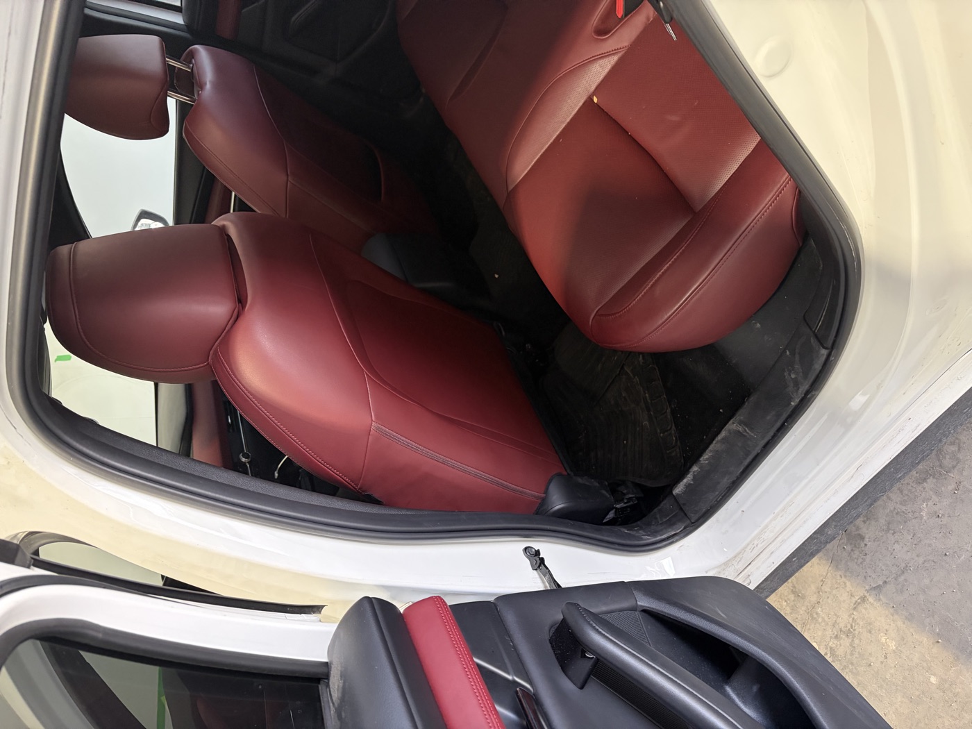 Mazda 3 interior before detailing — close up