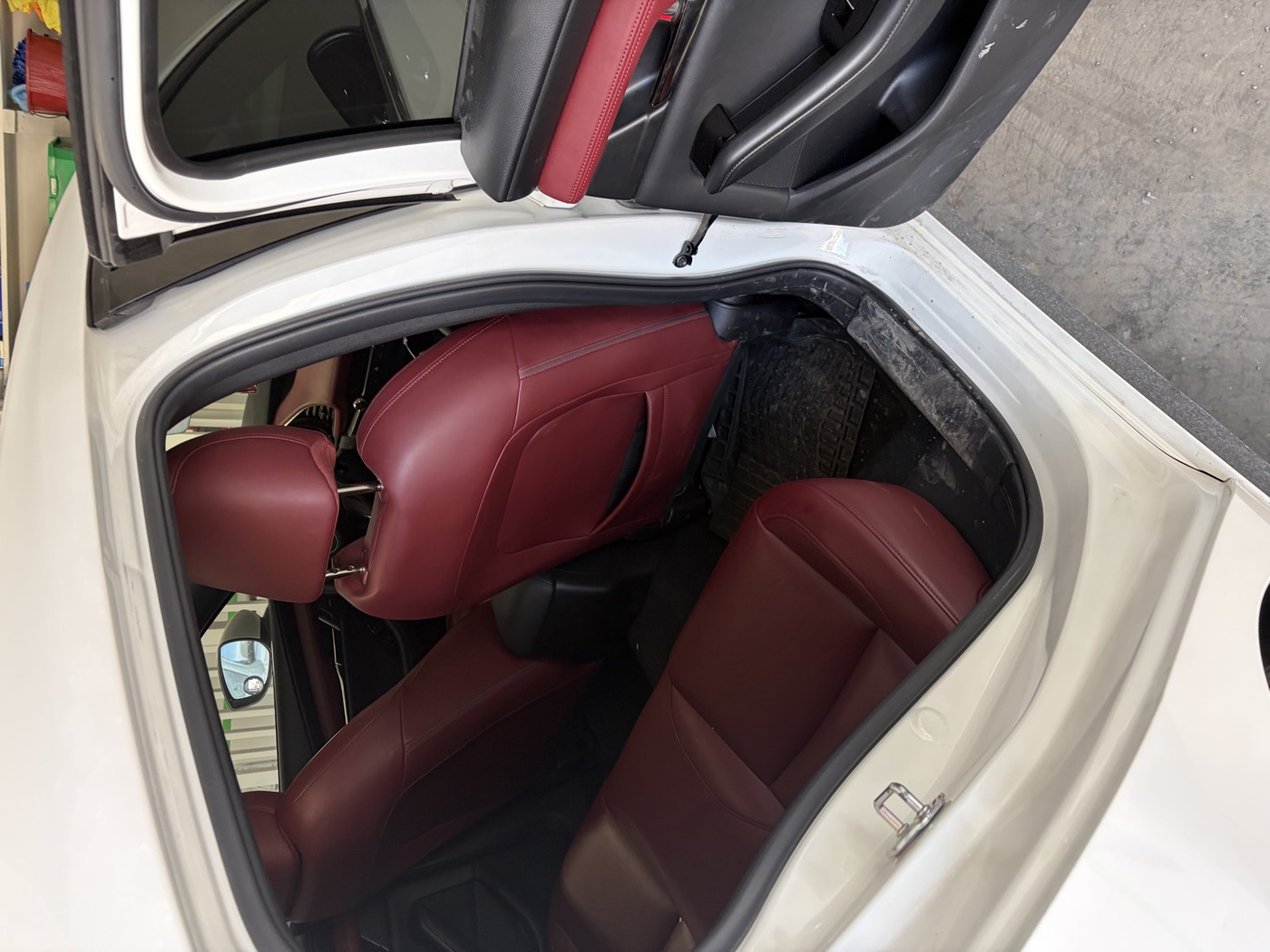 Mazda 3 interior before detailing — close up